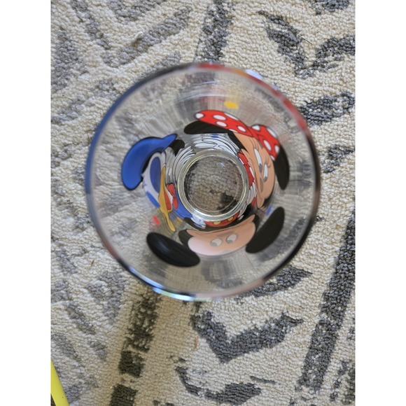 Walt Disney Company Drinking Glass Mickey Minnie Mouse Donald Duck Vintage - Picture 6 of 7